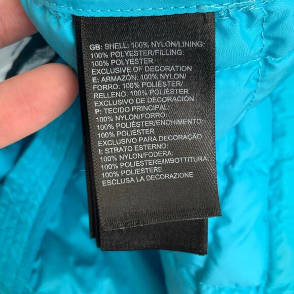 The North Face Girls- Youth Thermoball Eco Jacket TURQUOISE‎ BLUE - Picture 4 of 7